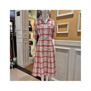 BCBG 비씨비지 여름24 커런트 체크 원피스 B3M4O636 674813