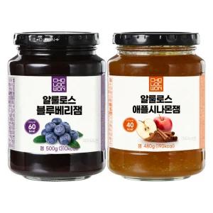 초록원 알룰로스과일잼2종 (블루베리잼+애플시나몬잼)