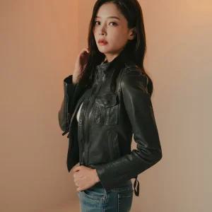 이태원포스트 이태리산 베지터블 양가죽 버튼 라이더 자켓 (여성)857581