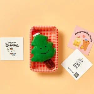 알럽하우스 자연보호 나무 크리스마스 트리 키링+카드+체크박스