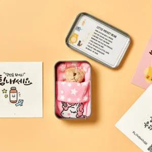 알럽하우스 치유힐링 반려곰돌이 틴케이스)+카드+체크박스