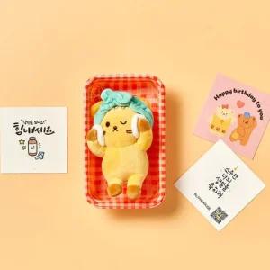 알럽하우스 뽀오냥 피부관리 세수 고양이 키링+카드+체크박스