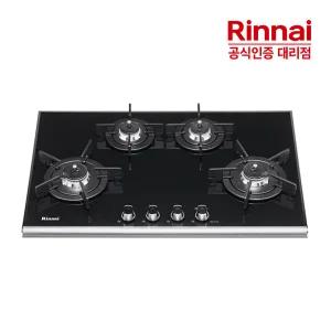 [전국설치] 린나이 빌트인 4구 와이드 가스레인지 RBR-P4400 펄크리스탈 HY
