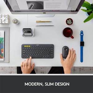 Bluetooth 또는 2.4GHz 수신기가 포함된 Logitech M350 무선 마우스 노트북/노트북용 조용한 클릭이 무소음