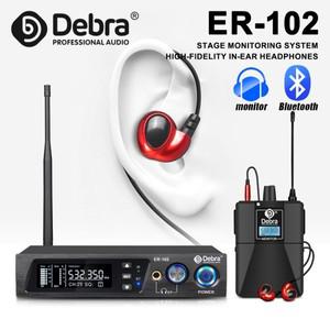 Debra ER-102 UHF 무선 인이어 모니터 시스템  무대 공연  밴드  웹캐스트  녹음 스튜디오용  블루투스 5.0