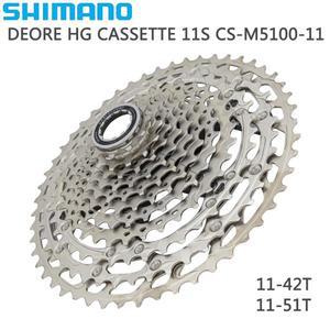 SHIMANO DEORE 11 속도 HG 카세트 스프로킷 CS-M5100-11 42T 51T 산악 자전거 용 와이드 기어 범위 MTB 프