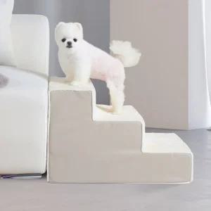 베이직 3단 스텝 베이지강아지 쇼파계단 침대 반려견3단 애완3단 애완 반려 애견