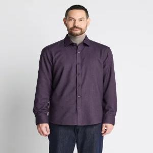 [STCO] 플란넬 솔리드 셔츠 와인 (SLIM FIT)-SDSUD03SSA