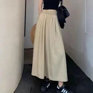 ONM 여성용 플레어 롱스커트 스타일 스커트 A라인 아