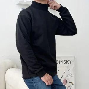 [라일리] Rly 남성 목폴라티 남자 기모 반목티 터틀넥 티셔츠