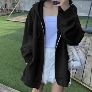 ONM 핏브루 오버핏 후드집업 블랙 맨투맨 빅사이즈 커