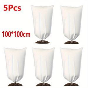 5팩 식물 커버 동결 방지 32 x 47 2.8oz/yd² 겨울 추운 날씨용 헤비 듀티 서리 천 담요 정원 Jac