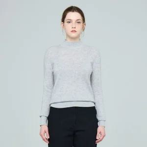 캐시미어 베이직 모크넥 콜럼바인 풀오버 (UFKKMN433C-L/GREY)