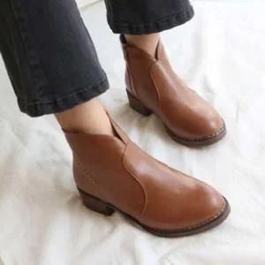 단정 여성 앵클 부츠 캐주얼 데일리 스타일 코디 스웨 스웨이드첼시부츠 여자스웨이드부츠