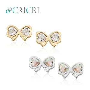 CRICRI 스와로브스키 크리스탈 제작 리본 은침귀걸이 은침귀걸이 기념일선물 생일선물