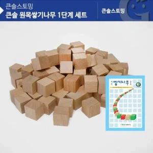 가베가족)KS0155 큰솔 원목쌓기나무 1단계 세트 블록 쌓기나무교재 쌓기나무책