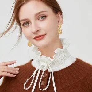 카라 리본 하이넥 이너셔츠 페이크 넥케이프 러플 페이크카라 랩블라우스 니트셔츠 이너카라