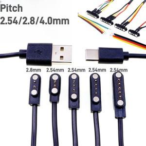 스마트 팔찌 남성 여성 와이어 2 3 4 5 극 USB Type-C DC 충전기 커넥터 2A 시계 마그네틱 포고 핀 유니버
