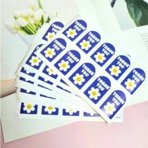 감사 종이 청첩장 땡큐스티커 선물포장 100매입 (45Mcl)