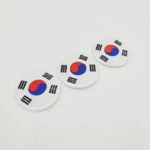 와펜 열접착 한국국기와펜 원형 태극기 자수 (46dPn)