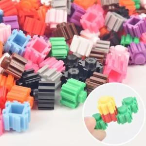 8mm 디폼블럭 15색 세트 약 200개입 어린이집교구 어린이집블럭 유치원블럭