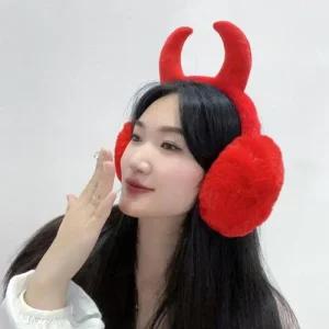 겨울 방한귀덮개 이어머프 귀마개 붉은 보온귀 (46toK)