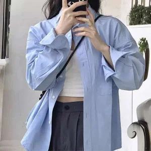작은 꽃무늬 오프 숄더 블라우스