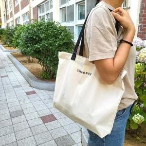 직장인 에코백 천가방 보부상가방 데일리백 여성 캔버스 (WFJXF5T)