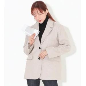 여성 재킷 로엘츠 오버핏 모직자켓 (WFJX2MP)