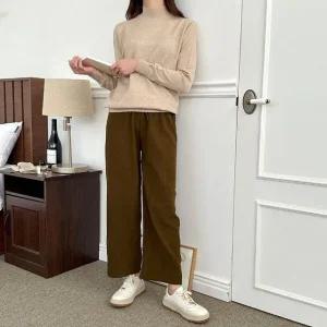 여성 바지 크테 코듀로이 골덴 통바지 (WFJX2K6)