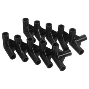 캐노피 24pcs 텐트 액세서리 80mm 검정색 직각 티 피팅 파이프 커넥터 온실