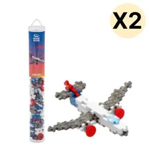맥포머스 십자블록 교구완구 튜브형 비행기100p X 2p