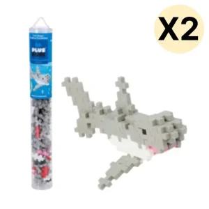 맥포머스 십자블록 퍼즐 교구 튜브형 상어 100p X 2p