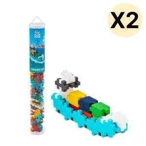 맥포머스 십자블록 교구완구 튜브형 수송선100p X 2p