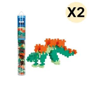 맥포머스 십자 블록 튜브형 스테고사우루스100p X 2p