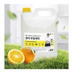 업소용 대용량 주방세제 오렌지향) 4LX2개입 주방세제 주방용세제 다목적세제 식당주방용세제