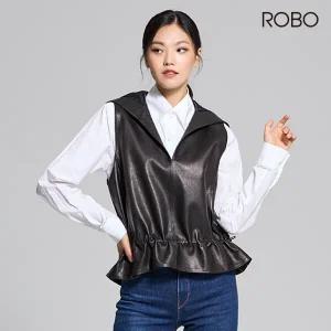 [최초기획가 249000원/ROBO] 로보 이태리 베지터블 레더 후드 베스트