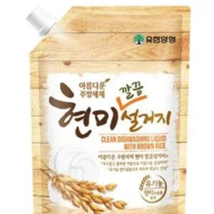 유한 아름다운 주방세제 리필 1.2kg 주방세제 현미 오트밀 설거지 기름기탁월 1종주방세제