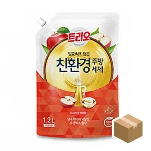 트리오 발효식초애플 1.2L 리필x10개 주방세제 주방세제 트리오주방세제 주방세제용기