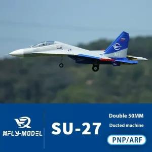 무선RC 비행기 Xunfei 더블 50mm Su27 듀얼 엔 채널 헤비 듀티 전투기 전기 모델 항공기 고정 날개
