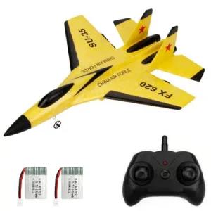 무선 비행기 24G 글라이더 RC 드론 FlankerE SU35 고정 날개 원격 제어 전기 LED 야외