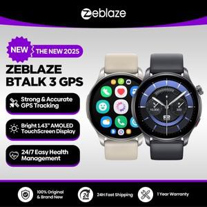 Zeblaze Btalk 3 GPS Smartwatch 1.43 AMOLED 스크린 듀얼 스트랩 블루투스 통화 스포츠 시계 심박수 SpO2