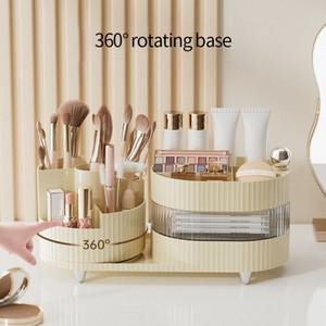 360 ° 회전 화장품 보관 상자 메이크업 서랍  드레서 스킨 케어 제품 잡화 정렬 용기