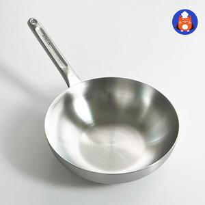 국산 무연마제 스텐웍 통5중 스탠 인덕션 볶음팬 궁중팬 에테르 28cm, 실버