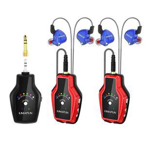 무대 퍼포먼스, 기타 앰프(1TX+2RX)를 위한 KIMAFUN 무선 이어 모니터 헤드폰 시스템 세트