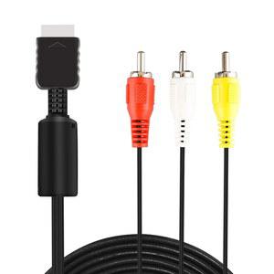 PS2 PS1 PS3용 6피트 AV 케이블, 플레이스테이션 1 2 3과 호환되는 AV-RCA 복합 오디오 비디오 TV 코드