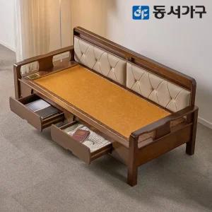 동서가구 편백나무 인볼브 가죽 수납형 황토 카우치 흙소파 DF645675