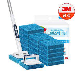 [3M]크린스틱 뉴올인원 욕실청소용 핸들+롱핸들+리필18입