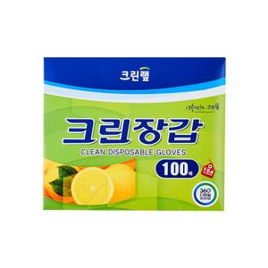 크린랩 크린장갑 100매 위생 일회용 비닐장갑 주방 요리 소모품