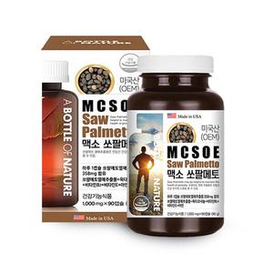 전립선건강 쏘팔메토 열매추출물 로르산 1000mgx90캡슐 옥타코사놀 맥소 소팔매토